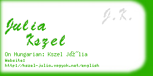 julia kszel business card